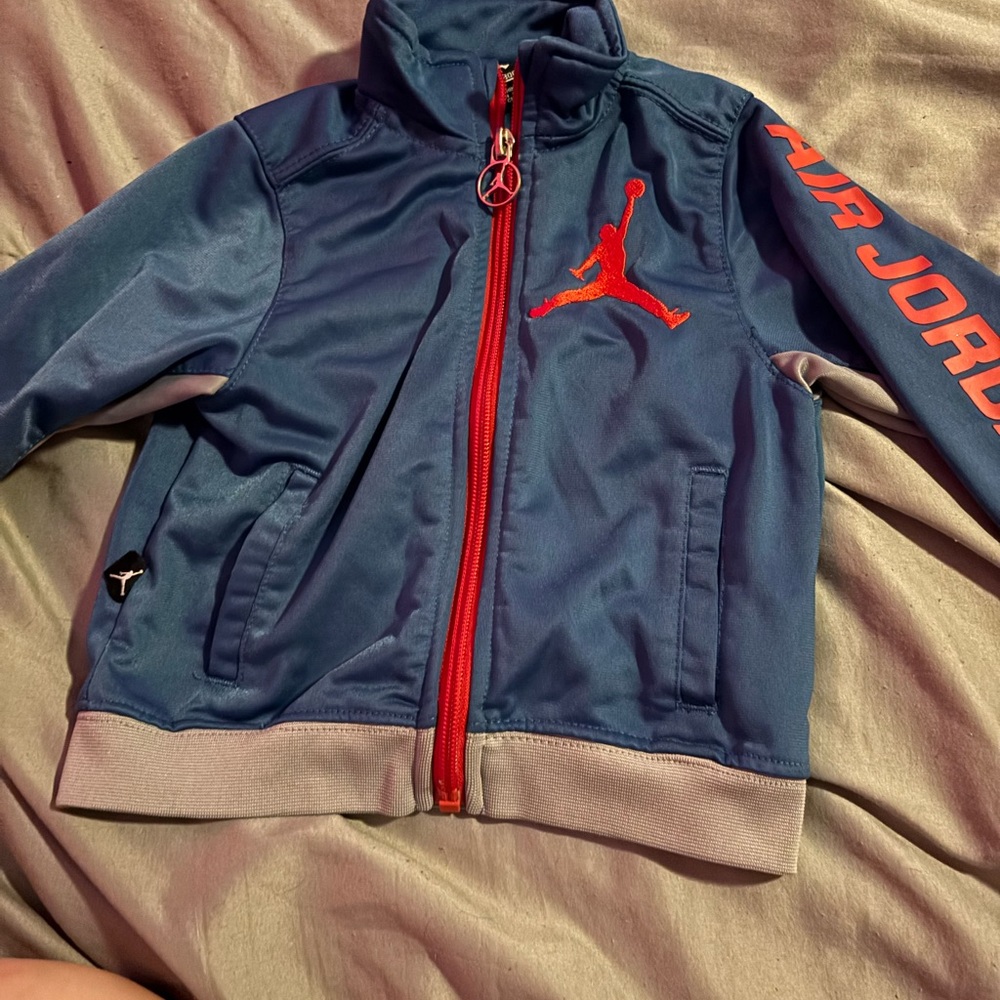 Boys Jordan Blue and Red Jacket in size 12 months